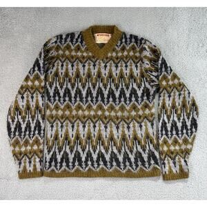 Vtg McGregor Land of the Midnight Sun Knutun acrylic Fair Isle Sweater Sz 40 Med